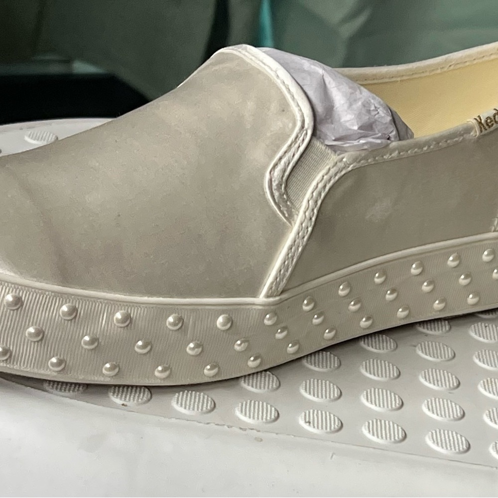 Keds dressy white satin sneaks